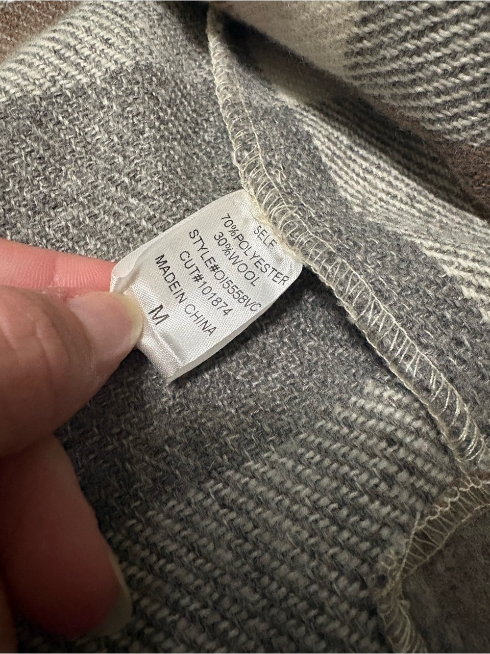 FORE Button Down Shacket Size Medium - Picture 5 of 5